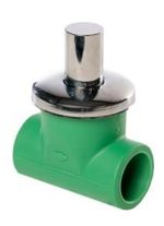 Válvula de cierre (con regulación oculta) PP-R 100, referencia P-244020-RO de la serie helisystem® de Heliroma. Medida: 20 mm. Soldadura termofusión - socket